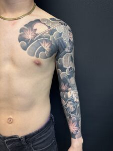 tattoo おすすめ おすすめ彫り師 おすすめ彫師 フォーエタニティー ブラックアンドグレイ 上手い 人気 入れ墨 刺青 和彫 弁慶 彫師 熊本 牛若丸 紅葉
